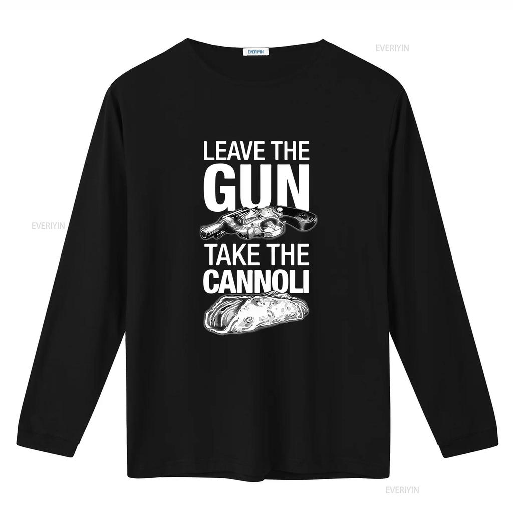 Retro Classic Movie Quote Leave The Gun Take Cannoli Print Cool Casual T Shirt Vintage Washed Stylish Fashion Streetwear Soft