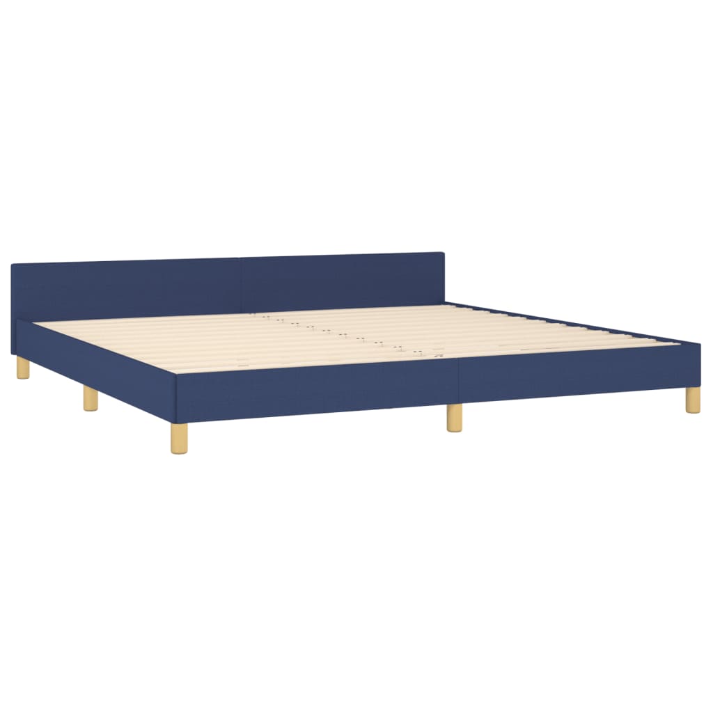Vidaxl Bed Frame Without Mattress, Blue, 200X200 Cm, Upholstered