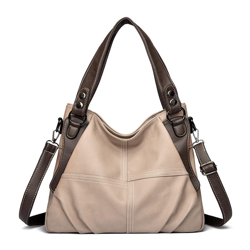 

Большая вместительная сумка-тоут из искусственной кожи PU, женская сумка 2026, новая модная сумка через плечо, повседневная сумка на плечо 36 *11 *30 cm хаки