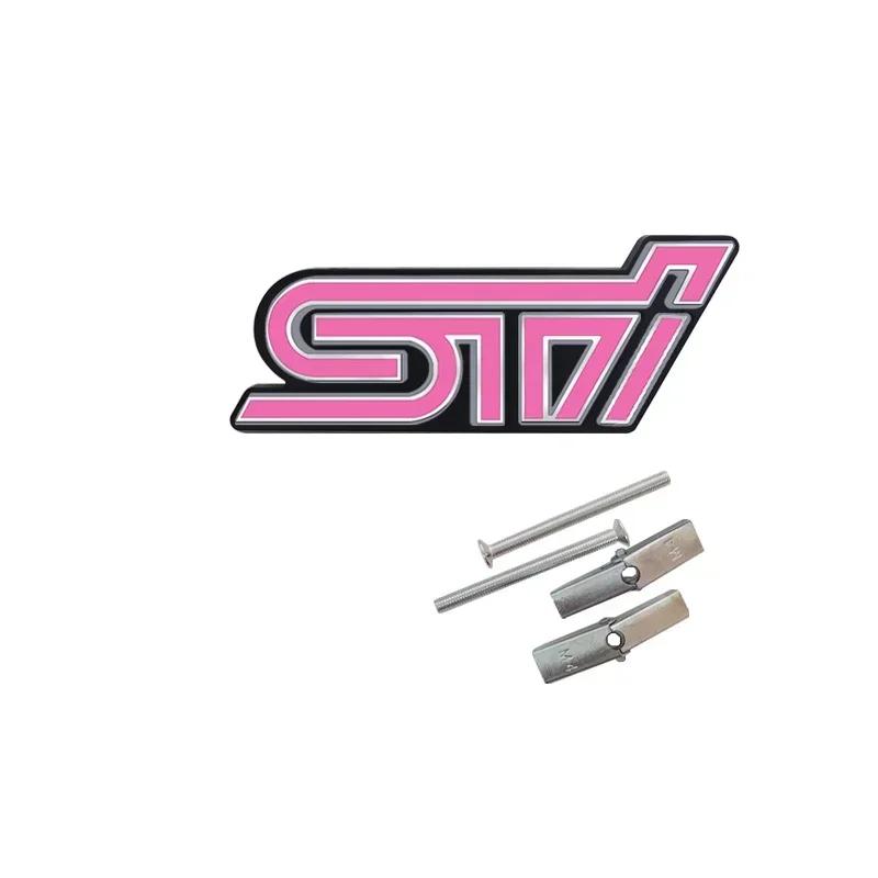 3D Metal STI Logo Emblem Car Front Grille Logo Badge Sticker Styling for Subaru Legacy Impreza XV BRZ Forester WRX Levorg Ascent bb1