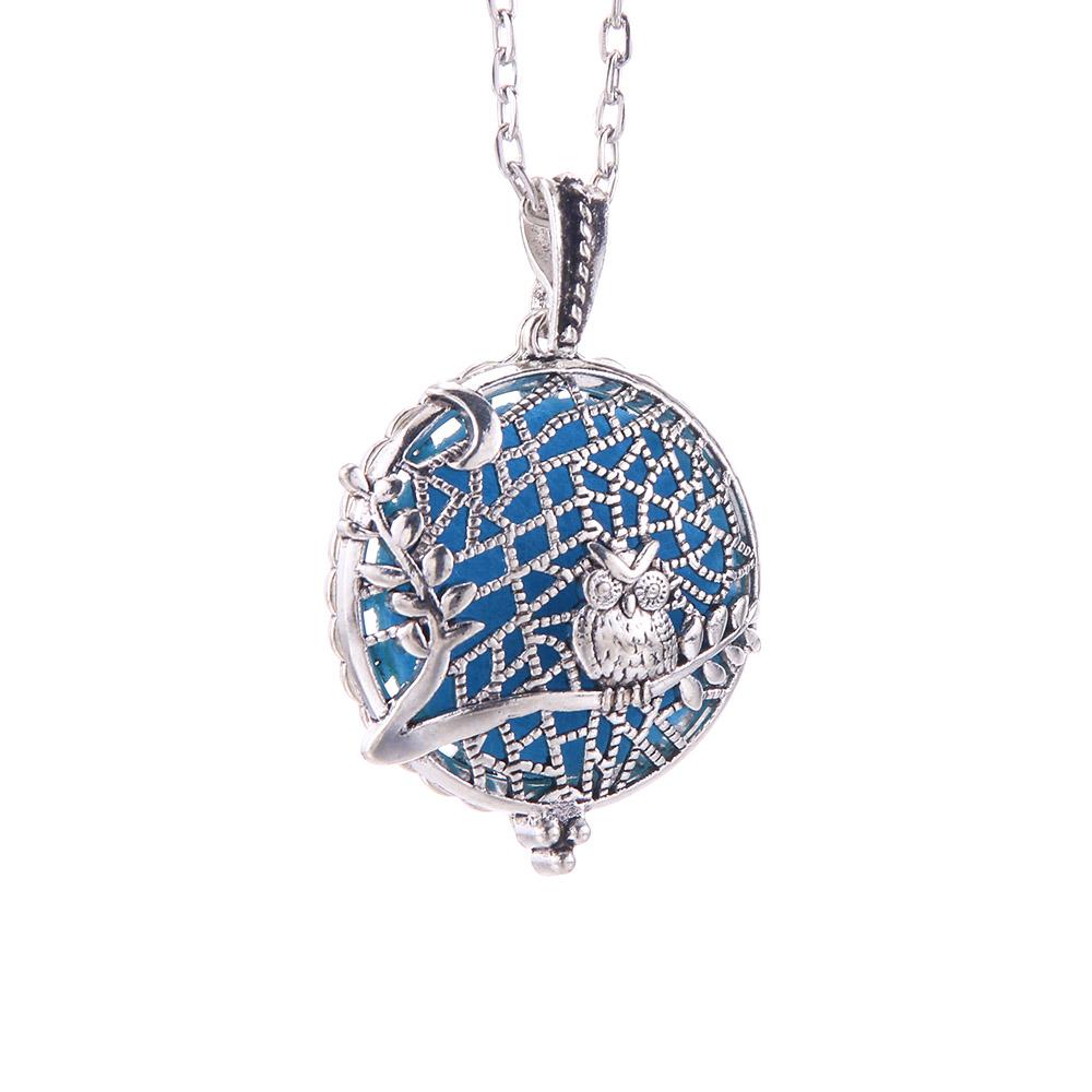 Aromatherapy Necklace Tree of Life Diffuser Jewelry Vintage Open Locket Pendant Essential Oil Perfume Aroma Diffuser Necklace