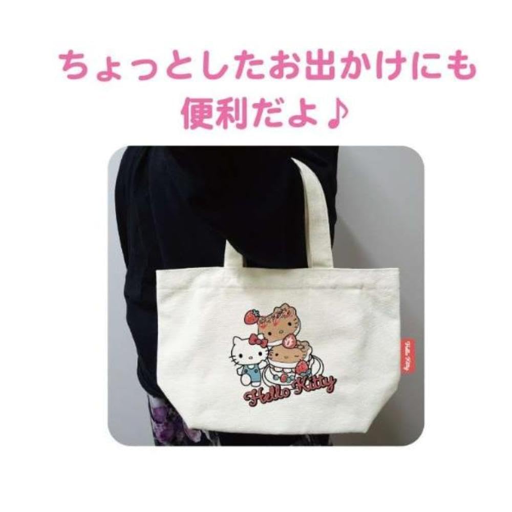 K Company Sanrio Charaktere Canvas Mini-Tragetasche Hello H19 x B30 x T10cm Tasche, Kitty, CHM4-KT,