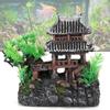 Artificial House Landscaping Decoration Smulation Mountain View Fish Tank Resin Cloud Crane House
