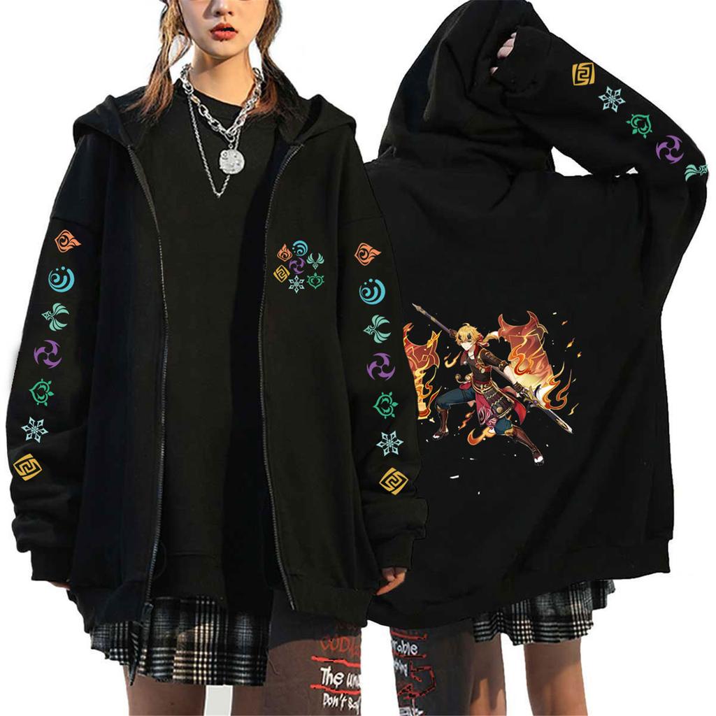 Anime Berserk Sword Legend Printed Zipper Hoodie for Men and Women, Casual Sportswear, Hoodie and Top