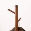 Fuji Boeki Wooden Coat Hanger Rack, 51cm Wide x 44cm Deep x 151cm High, Brown, with Twig Hooks, Suitable for Entryways, Product Number 10786