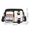 Japanse Style Kawaii Shoulder Canvas Bag Girls Student Small Mutipockets Transparent Crossbody Bags Women New