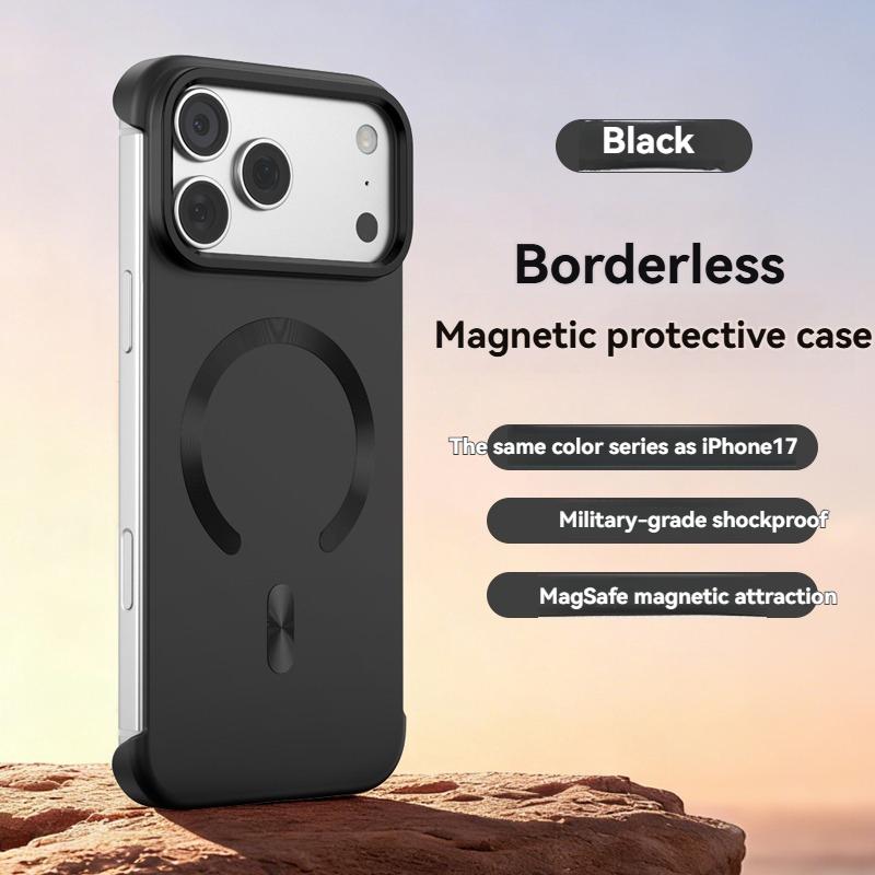 World's First Frameless Magnetic Phone Case - Ultra-Thin Anti-Scratch & Shockproof with Full Edge Protection, Compatible with MagSafe Accessories
