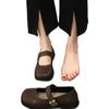 Mary Jane Shoes Women's Spring and Summer 2025 New British Style Small Leather Shoes Flat-soled Beanie Shoes Niche French Single Shoes