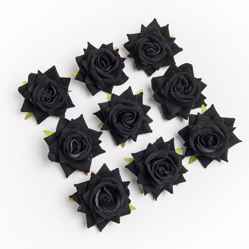 50/100Pcs Artificial Flower Wedding Decor Christmas Wreath Silk Rose Diy Home Vase Outdoor Garden Wall Diy Gift Candy Scrapbook