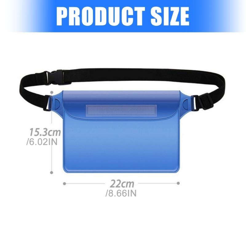 Large Capacity Rafting Waist Pack Underwater Phone Pouch Clear Waterproof Swimming Bag for Pool Beach And Outdoor