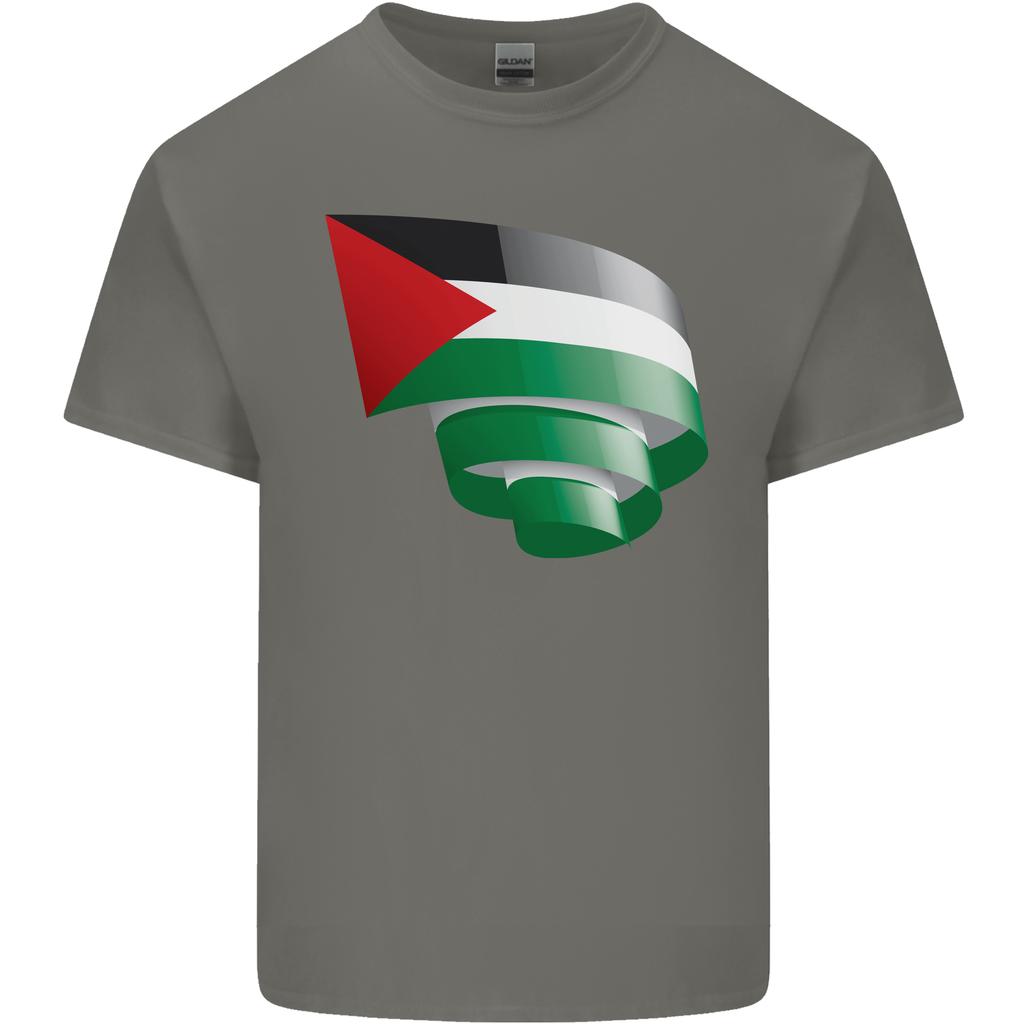 Curled Palestine Flag Palestinian Day Football Unisexs Light Cotton Tshirt