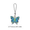 Unique Butterfly Phone Lanyard Colorful Butterfly Wristlet Keychain Bracelets for Women Girls Acrylic Animal Keyring
