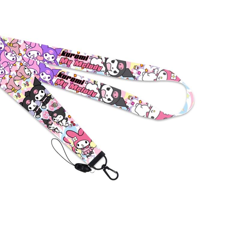 Sanrio Kuromi Character Phone Lanyard Vibrant Colors Soft Material Anime Style!