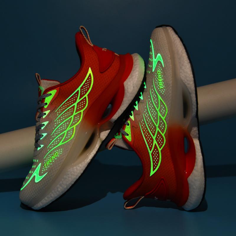 Laufschuhe Herren Sommer atmungsaktiv Teenager Mittelschüler speziell ultraleicht stoßdämpfendes Mesh Sportlaufschuhe Herren