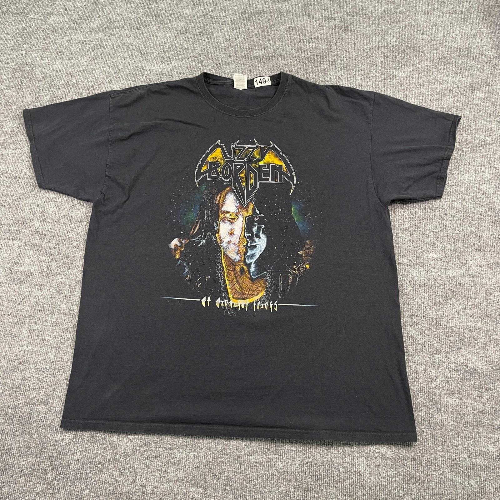 Lizzy-Borden My-Midnight-Things Heavy Metal Band Album Shirt 2XL 25x29 Black 2XL