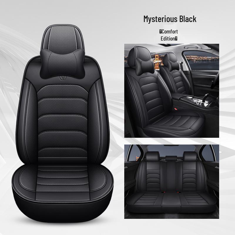 Nappa Leather Full Coverage Car Seat Cover - Five-Seat Cushion for All Seasons
