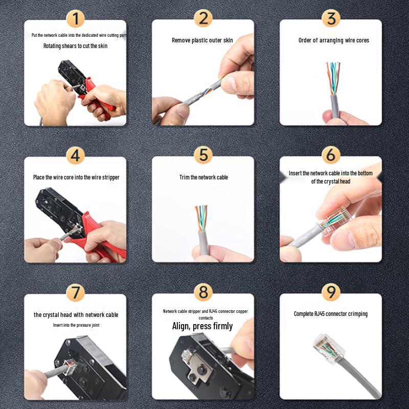 Shengwei Cat5e RJ45 Gold-Plated Network Cable Connectors (100 Pcs)