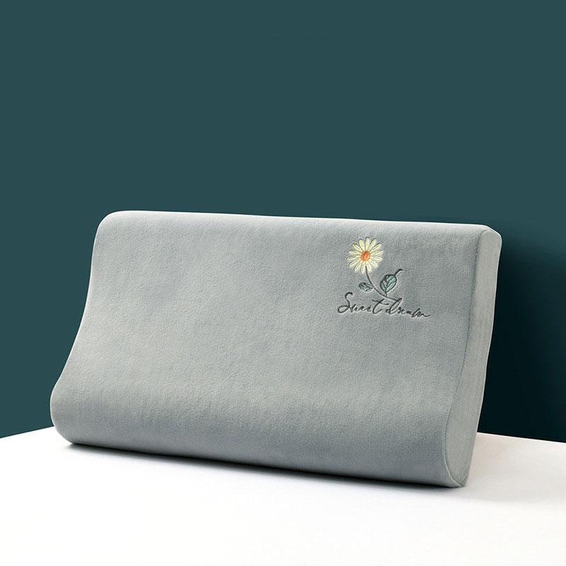 Latexový zimní termo povlak na polštář Baby sametově praný dětský polštář na polštář Memory Povlak na polštář vyšívaný jednobarevný plyšový polštář