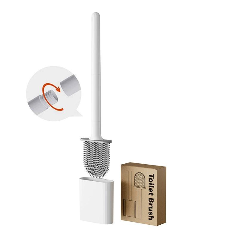 

Знімна ручка Настінний набір туалетних щіток без свердління М який силікон Без мертвих кутів Гігієнічна туалетна щітка Багатоцільова
