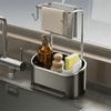 Drainage Base Sponge Drainage Rack Gunmetal Gray Multifunctional Kitchen Rack  Cleaning Supplies