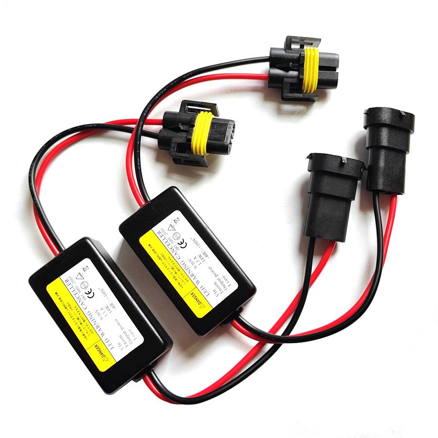 2Pcs 14W H8 H11 LED Decoder Load Resistor Car Dashboard Warning Canceller Car LED Headlight Fog Lights Canbus Cable 9-16V H8 H11