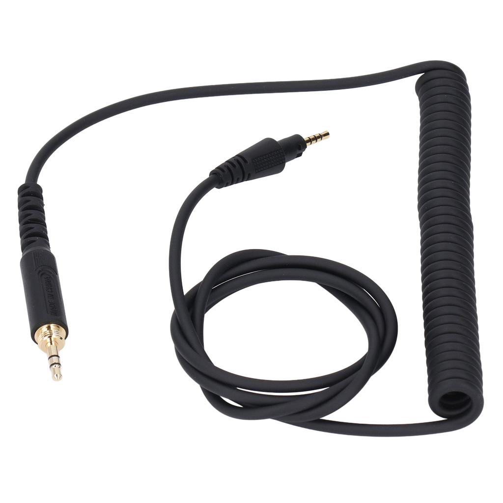 Headphone Sound Cable Long Spring Extension Sound Cable with 3.5mm Plug 6.3mm Adapter for DJ HDJ
