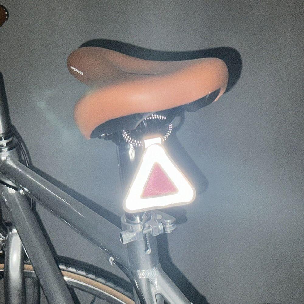 1Pcs Safety Warning Reflective Triangle Sign with Spring Hook Hanging Tag  Night Cycling Riding