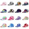 Dye Tie Print Baseball Cap Hip Hop Color Block Graffiti Visor Hat Protection Sun