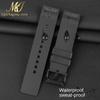 For Cartier Santos 100 Rubber Watch Band Black Rivet Silicone Strap 20mm 23mm Watch Band Men Women Brown Blue Soft Bracelet