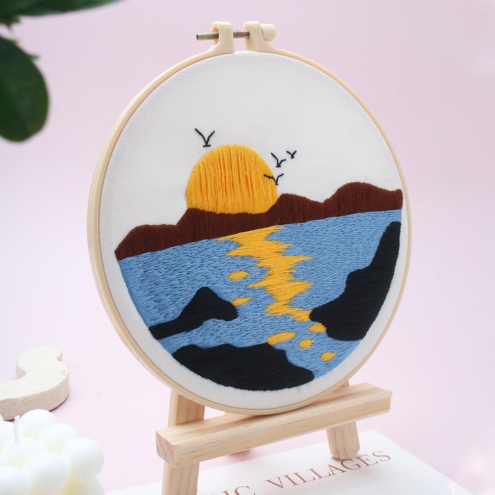 DIY Cross-Border Embroidery Kit: Brocade Rivers & Mountains