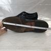 80s-90s USA Vyrobené/FOOTJOY/Kožené Full Brogue Wingtip Topánky/11B/27.5-28.5/Čierne/Vintage(POUŽITÉ)
