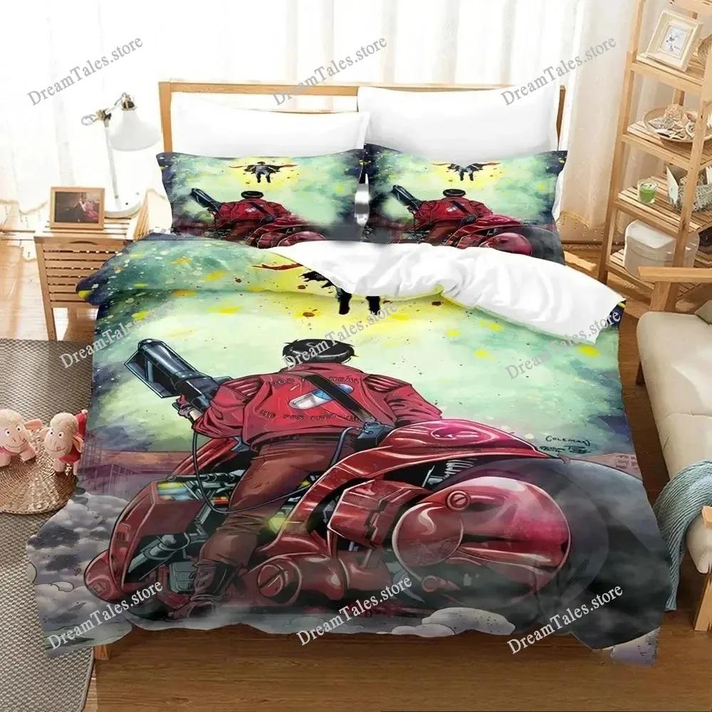 New Akira Bedding Set Single Twin Full Queen King Size Bed Set Adult Kid Bedroom Duvet Cover Sets 3D Print Anime Bed Sheet Set