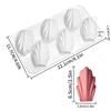 2pcs Silicone Mousse Mould 6 Hole Chocolate Mold Madeleine Cake Mold  French Dessert