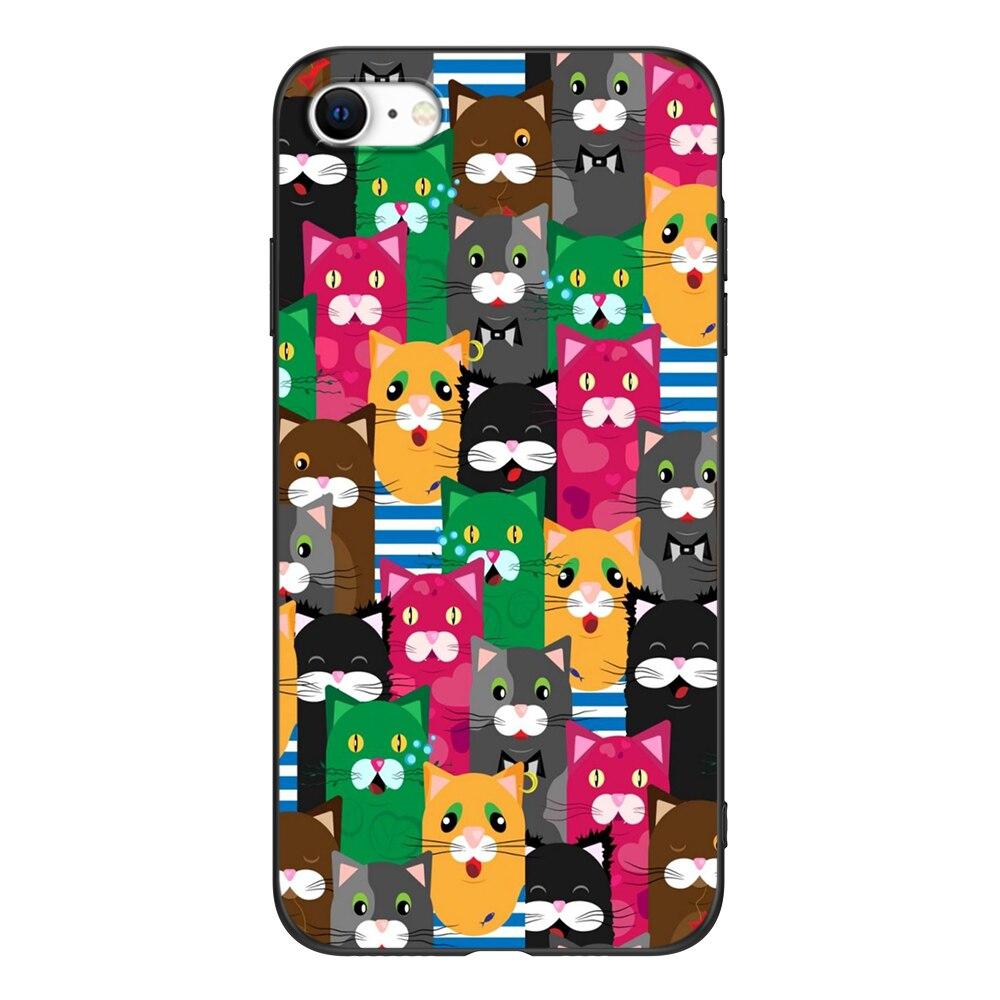 

Силиконовый чехол SE3Case для iPhone 7 8 SE 2020, чехол для Apple iPhone 7 8 plus, чехол-бампер с рисунком, черный чехол из ТПУ, милый забавный чехол iphone 7 8