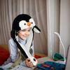 Animal Hat with Ears Moving Jumping Pop Up Beating Hat Plush Holiday Cosplay Dress Up Funny Gift for Kids