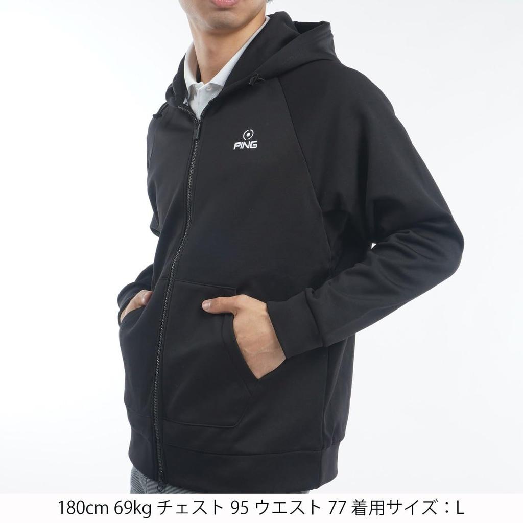 Long Sleeve Sweat Parka for Stretch Golf 3L [Pin Apparel] Men's (Suitable Setup) / / 621-4262001 010_Black