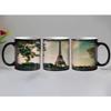 Eiffel Tower Heat Reveal Ceramic Color Changing Coffee Mug, Magic Tea Cup, Milk Mugs, Birthday Gift, 11oz