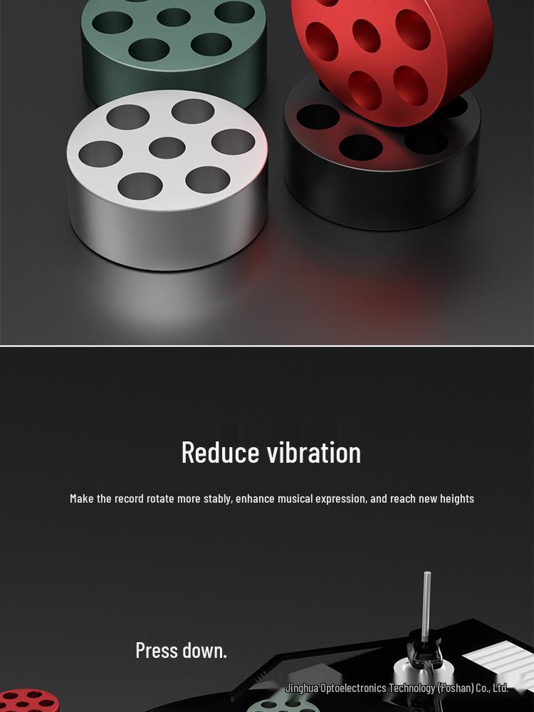 Aluminum Vinyl Record Weight LP Stabilizer - Shock Absorbing Turntable Accessory