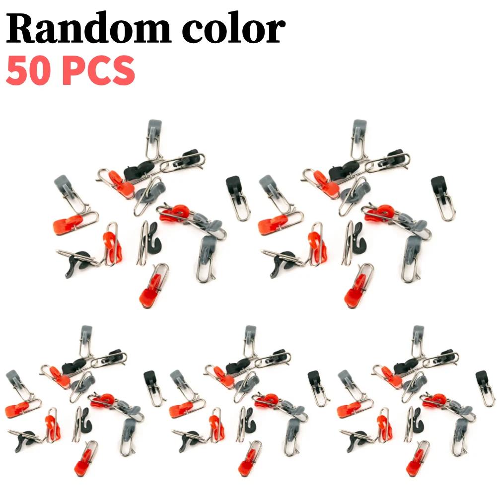 10-50pcs Impact Bait Fishing Lure Clip Stainless Steel Impact Bait Clip PE Decoupling Accessories Fishing Hook Tools