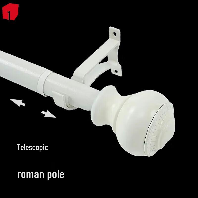 Ret retractable Roman Curtain Rod Universal Side/Top Mount