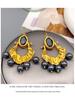 French Retro Pearl Tassel Irregular Pleated Dangle Earrings - Stylish & Unique Design