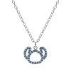 Cute Stitch Cartoon Pendant Necklace Jewelry Personality Sweater Chain with Filled Rhinestones for Women Gift
