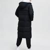Li Ning Plain Logo Zipper Windbreaker Long Down Jacket Men Outerwear Black YYMT097-1