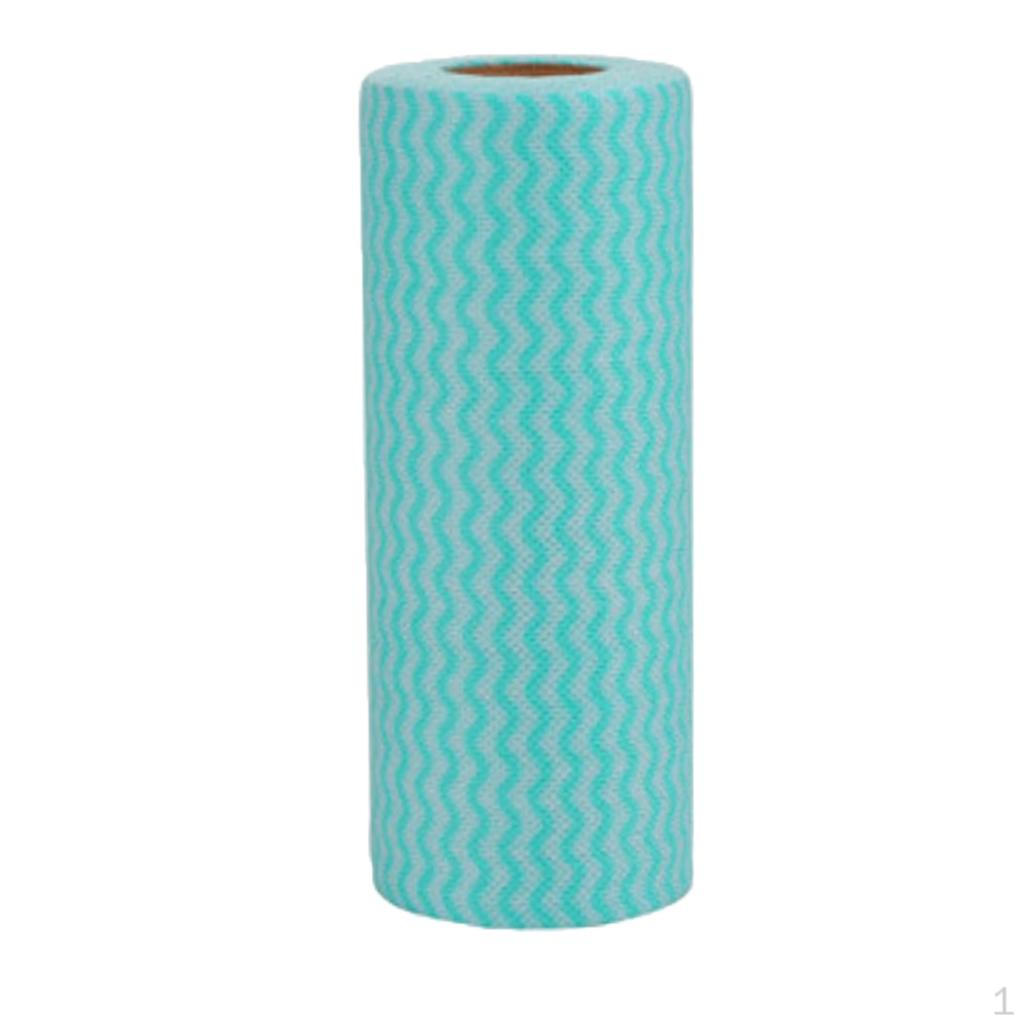 

50 Sheets/ Roll Disposable Dish Cloths Non-Woven Rag Multipurpose Cleaning Kitchen Towels зелений