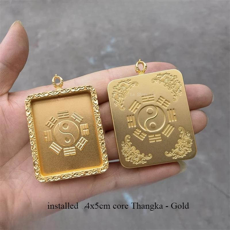 

Auspicious Clouds Gossip Tangka Box Gold Bronze Silver Color Pendant Interior Decoration Temple Worship Buddha Offering Supplies