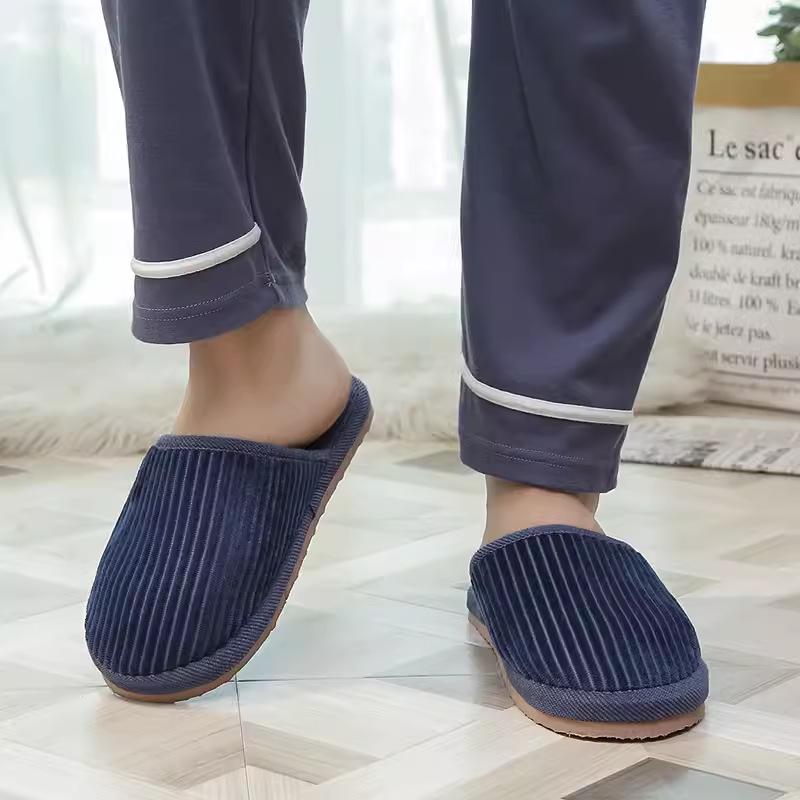 Non-Slip Foam Sole Cotton Slippers for Men & Women - Warm, Silent, and Ideal for Home or Guest Use In Spring, Autumn, and Winter