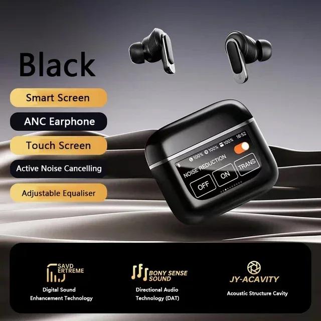 ANC Noise Reduction TWS Bluetooth Earbuds HIFI Sound Touch Control LED Display Battery Indicator Wireless Earphones