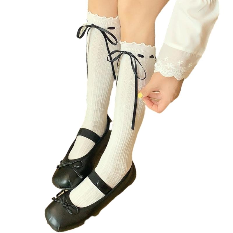 1 Pair Womens Autumn Thin Socks Girls Sexy Cotton Lace Ruffle Style Calf Socks Boat Socks Breathable Cute Lolitas Socks