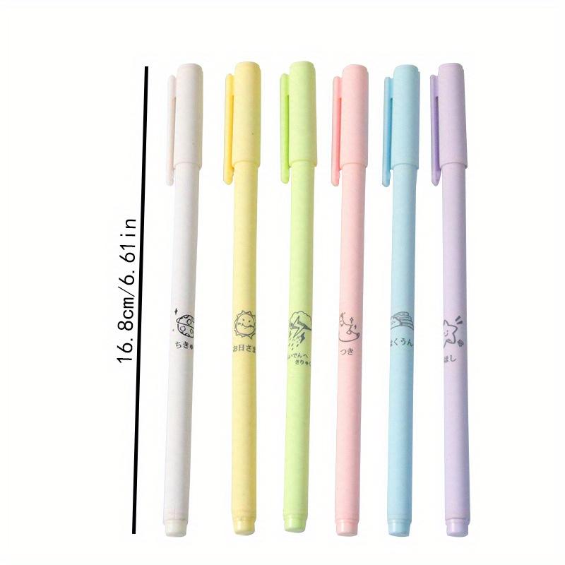 Back To School Season 0.5mm Boxed Morandi Neutral Pen Creative Stationery Student Fountain Pen Set 6 Pack Black Office Signing Pen