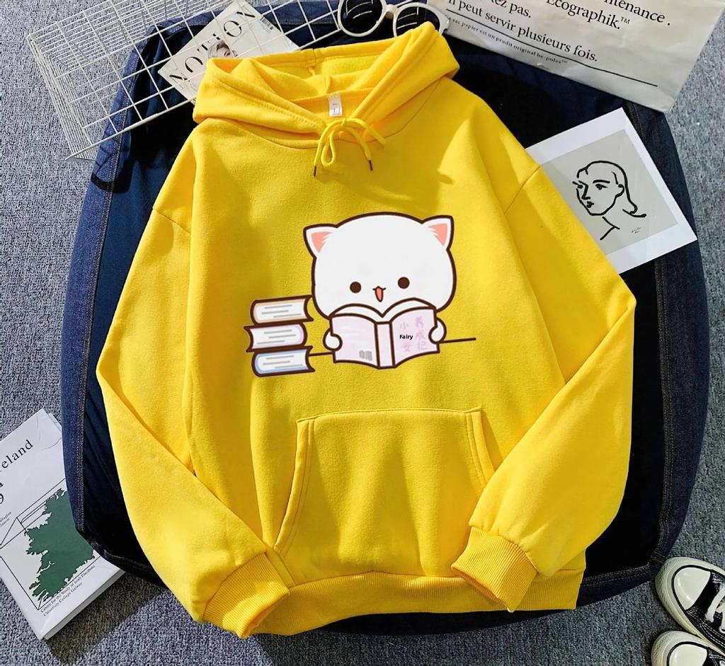 New Hot Sale Of The Season Loose Hoodie Couple Tops Men Women Autumn Winter Thickened Warm Printed Full Sleeve Long Hoodie Sweat